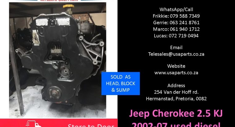 Jeep Cherokee 2.5 KJ 2002-07 used diesel engines for sale