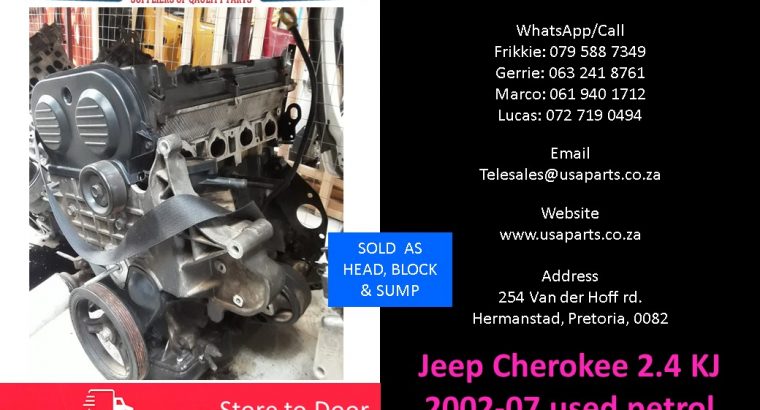 Jeep Cherokee 2.4 KJ 2002-07 used petrol engines for sale