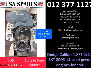 Dodge Caliber 1.8/2.0/2.4 sxt 2006-13 used petrol engines