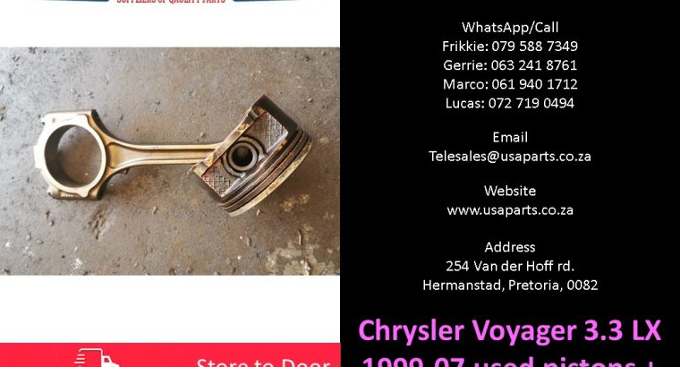 Chrysler Voyager 3.3 LX 1999-07 used pistons+conrods for sale