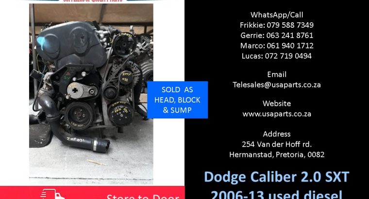 Dodge Caliber 2.0 sxt 2006-13 used diesel engines for sale