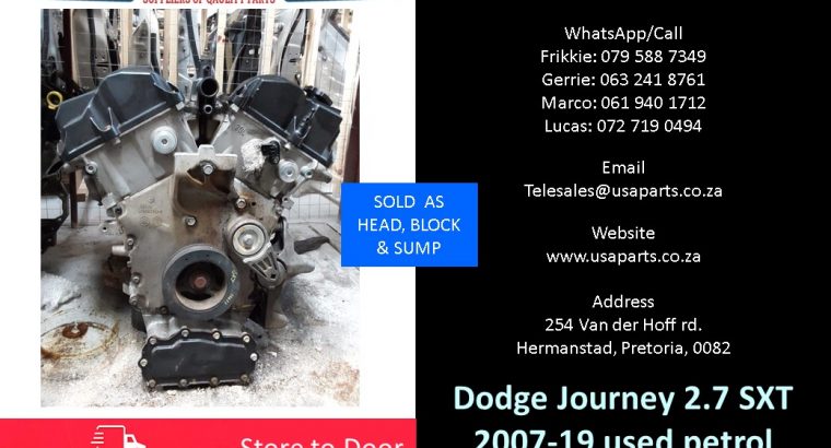 Dodge Journey 2.7 sxt 2007-19 used petrol engines for sale