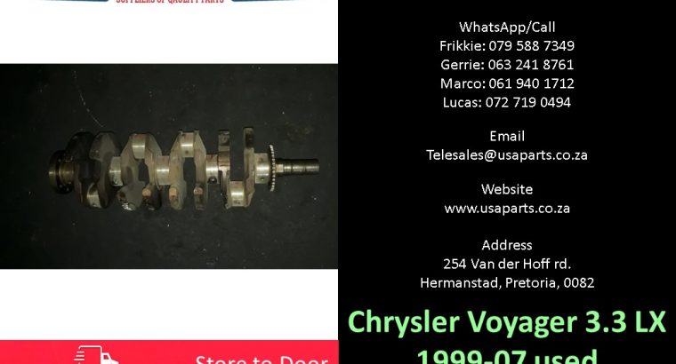 Chrysler Voyager 3.3 LX 1999-07 used crankshafts for sale