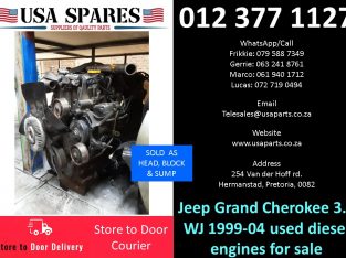Jeep Grand Cherokee 3.1 WJ 1999-04 used diesel engine for sale