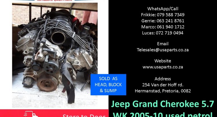 Jeep Grand Cherokee 5.7 WK 2005-10 used petrol engine for sale