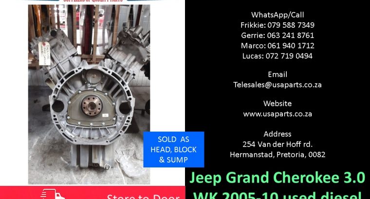 Jeep Grand Cherokee 3.0 WK 2005-10 used diesel engine for sale