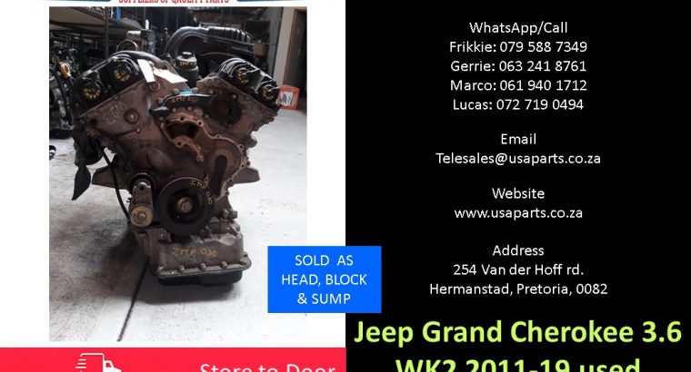 Jeep Grand Cherokee 3.6 WK2 2011-19 used petrol engine for sale