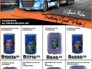 TRUCKING GOOD PRICES on Fleet Line products at Midas Witbank!