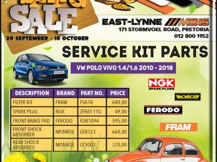 VW POLO VIVO 1.4 /1.6 2010 – 2018 Service Parts!