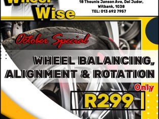 WHEEL BALANCING, ALIGNMENT AND ROTATION!