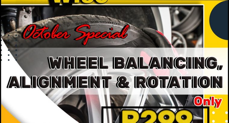 WHEEL BALANCING, ALIGNMENT AND ROTATION!