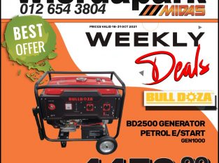 BullDoza Generator Petrol E/Start at Midas Wierdapark!