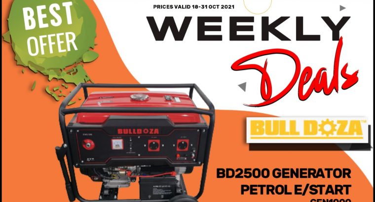 BullDoza Generator Petrol E/Start at Midas Wierdapark!