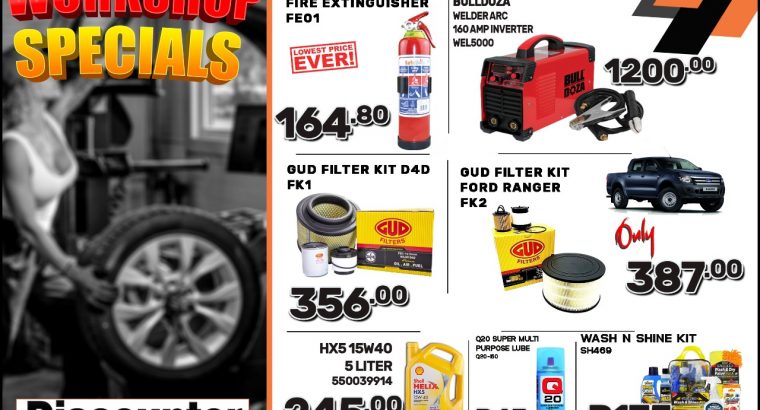 WorkShop Specials at Discounter Midas!!