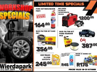 WorkShop Specials at Wierdapark Midas!!