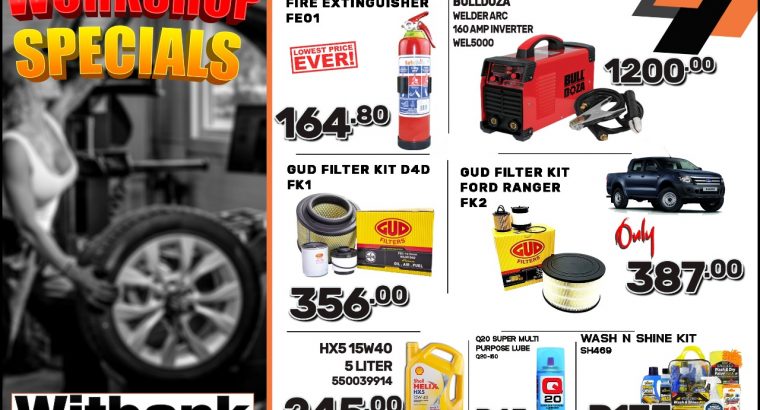 WorkShop Specials at Witbank Midas