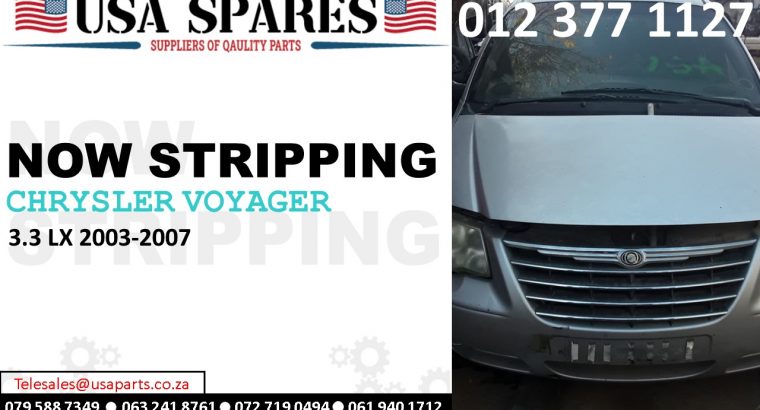 Chrysler Voyager 3.3 LX 1999-07 stripping for used parts