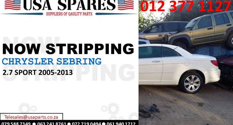 Chrysler Sebring 2.7 LX 2005-13 stripping for used parts