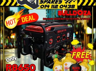 Get the BullDoza BD6500 Generator Petrol E/Start for ONLY R8650!