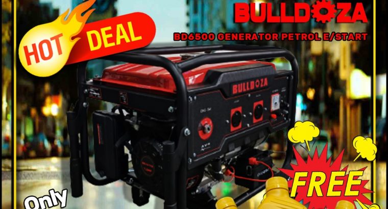 Get the BullDoza BD6500 Generator Petrol E/Start for ONLY R8650!