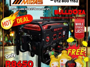 Get the BullDoza BD6500 Generator Petrol E/Start for ONLY R8650!