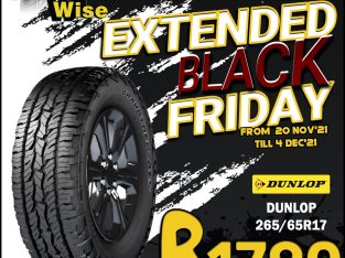 Dunlop 265/65R17 tyre ONLY R1790 at Wheel Wise Witbank!