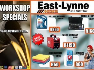 East-Lynne Midas Workshop Specials 16-30 November 2021