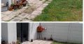 Artificial grass, paving and irrigation