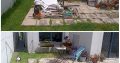 Artificial grass, paving and irrigation