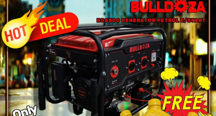 Get the BullDoza BD6500 Generator Petrol E/Start for ONLY R8650!