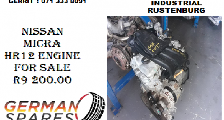 Nissan Micra HR12 Engine for sale