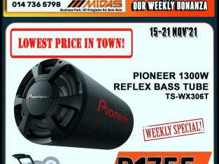 Pioneer 1300W Reflex Bass Tube ONLY R1755 at Midas Bela Bela!