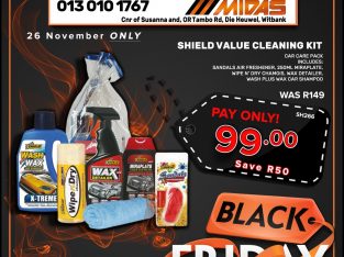 Shield Value Cleaning Kit ONLY R99 at Discounter Midas!