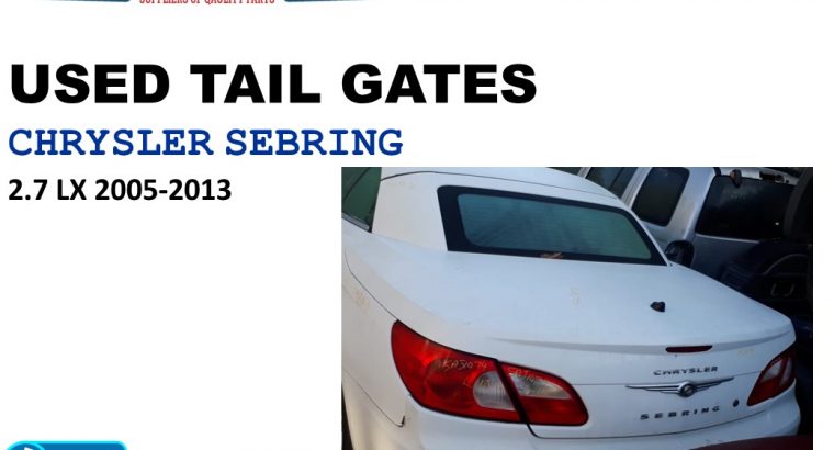 Chrysler Sebring 2.7 LX 2005-13 used tailgates for sale