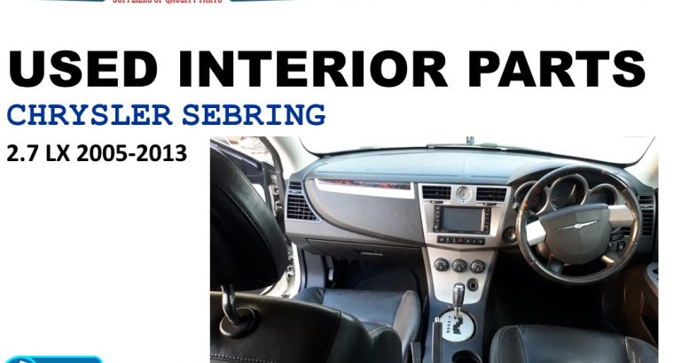 Chrysler Sebring 2.7 LX 2005-13 used interior parts for sale