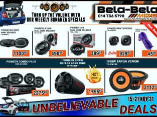 Turn up the volume with our WEEKLY BONANZA SPECIALS!