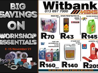 Witbank Midas Workshop Specials 4-15 November 2021