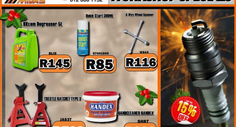 Midas East-Lynne Workshop Specials 1-15 December 2021