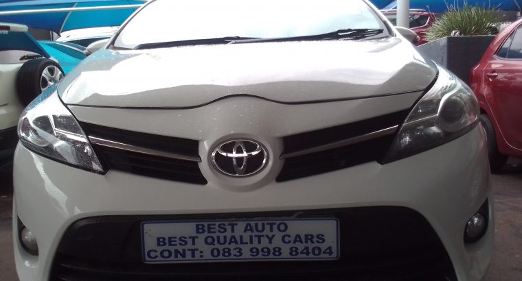 2013 Toyota Verso 1.8 Engine Capacity with Manuel Transmission, 5