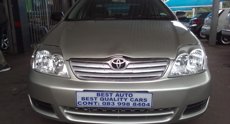 2005 Toyota Corolla 1.6 Engine Capacity with Automatic Transmissi
