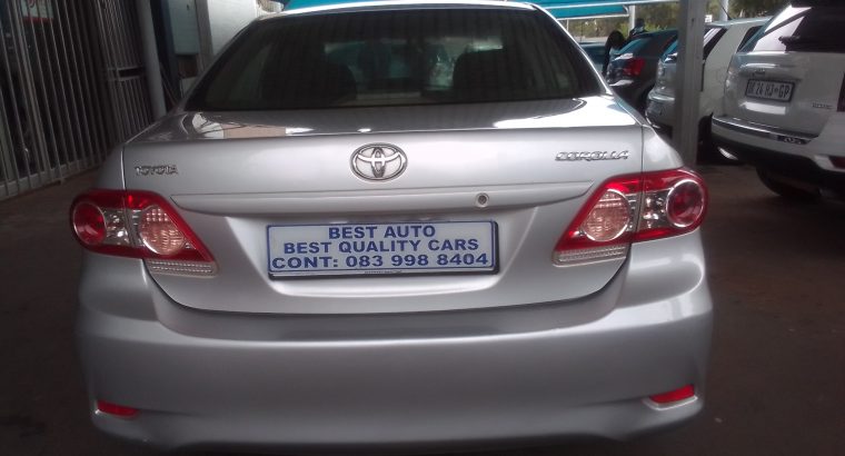 2012 Toyota Corolla 1.3 Engine Capacity with Manuel Transmission,