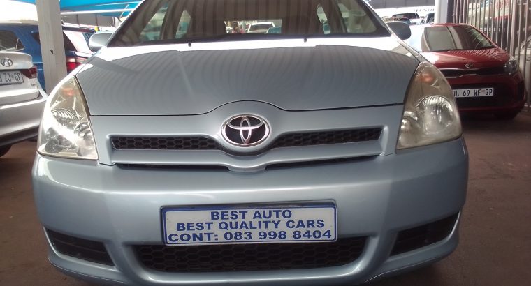 2007 Toyota Verso 1.6 Engine Capacity with Manuel Transmission, E