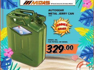Autogear Metal Jerry Can 20L ONLY R329 at Midas Witbank!