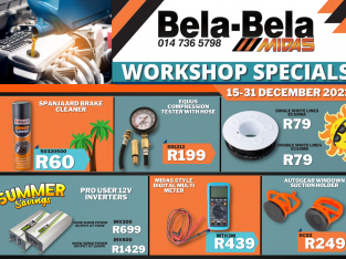 Workshop Specials 15-31 December 2021