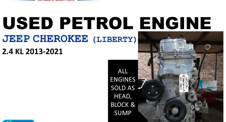 Jeep Cherokee 2.4 KL 2013-21 used petrol engine for sale