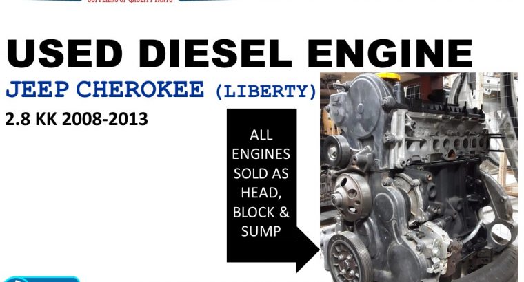 Jeep Cherokee 2.8 KK 2008-13 used diesel engine for sale