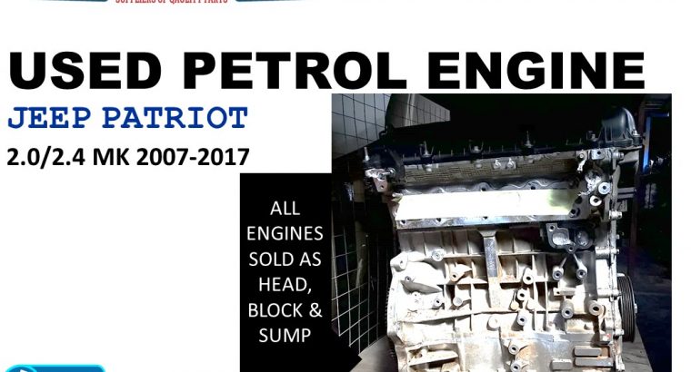 Jeep Patriot 2.0/2.4 MK 2007-17 used petrol engine for sale