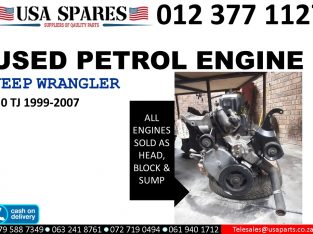 Jeep Wrangler 4.0 TJ 1999-07 used petrol engine for sale