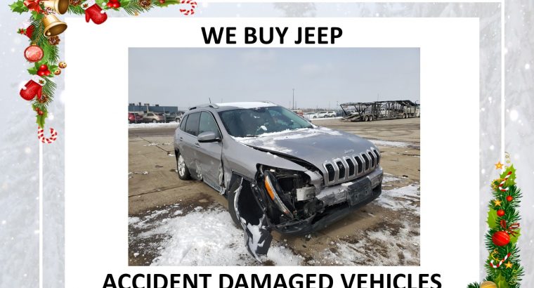 We buy Jeep accident damaged vehicles for used spares