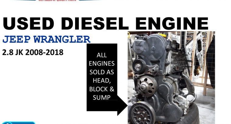 Jeep Wrangler 2.8 JK 2008-18 used diesel engine for sale